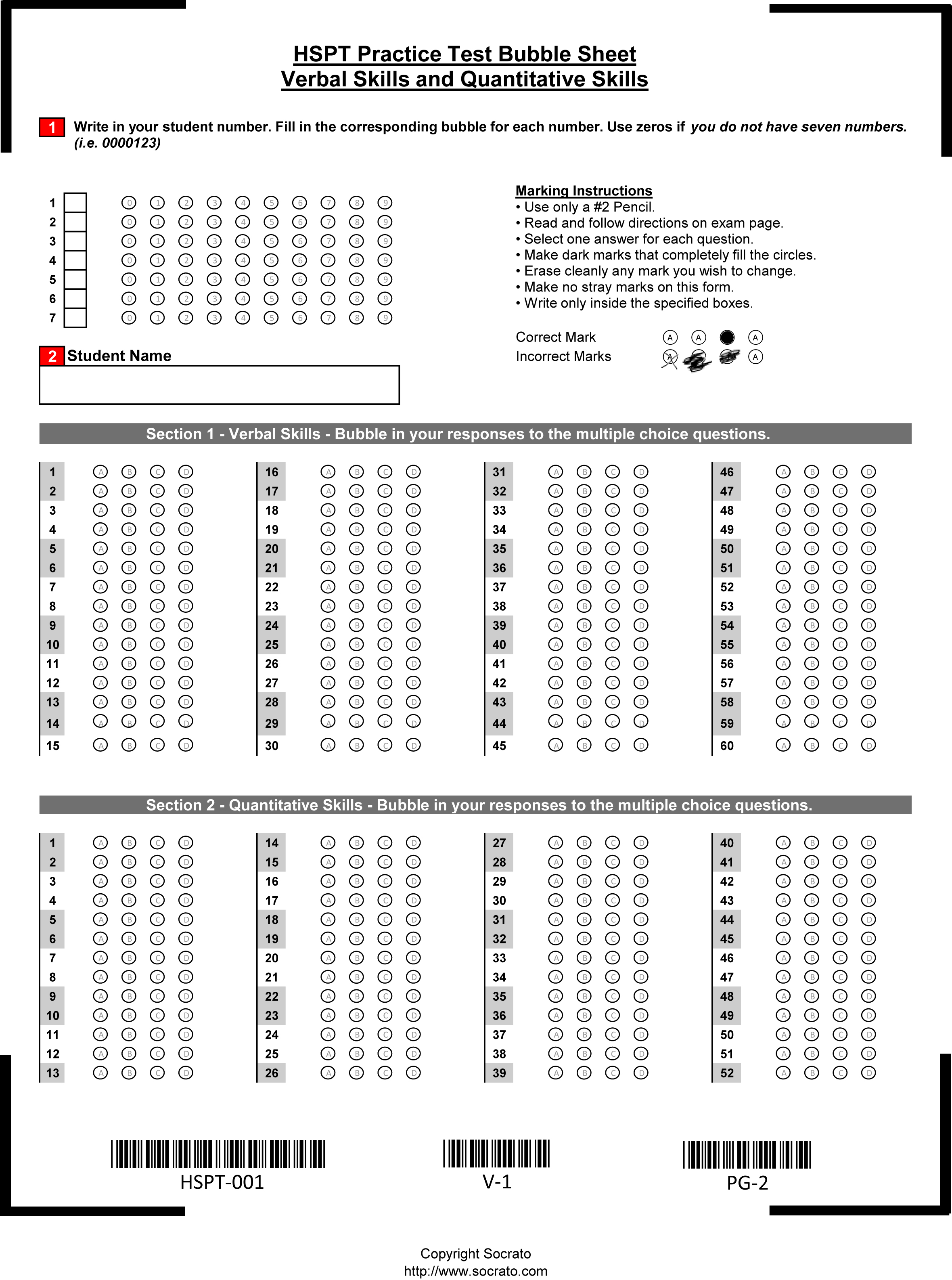 Answer Sheets List - Socrato