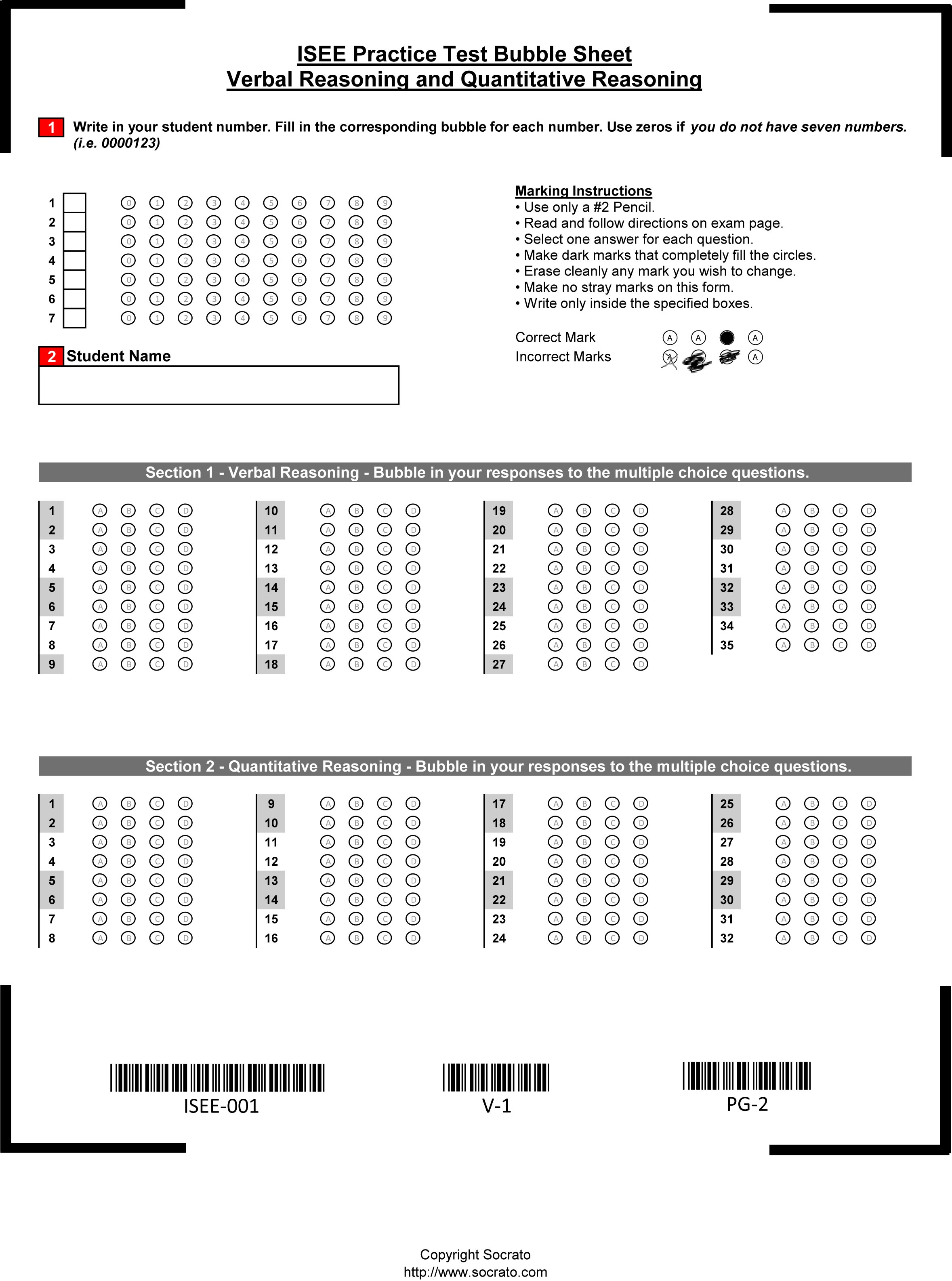 Answer Sheets List - Socrato