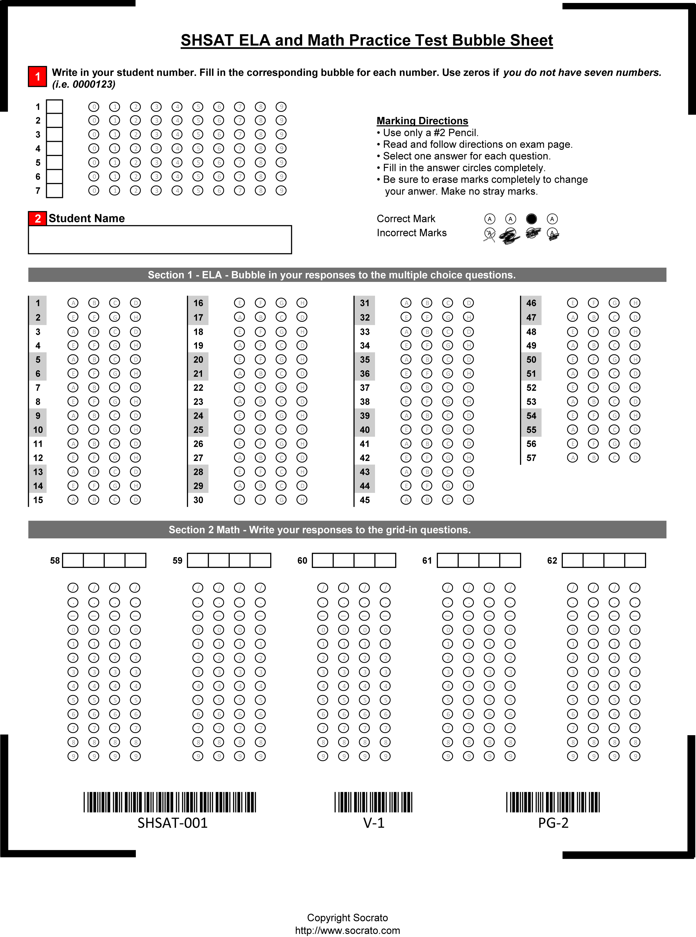 Answer Sheets List - Socrato