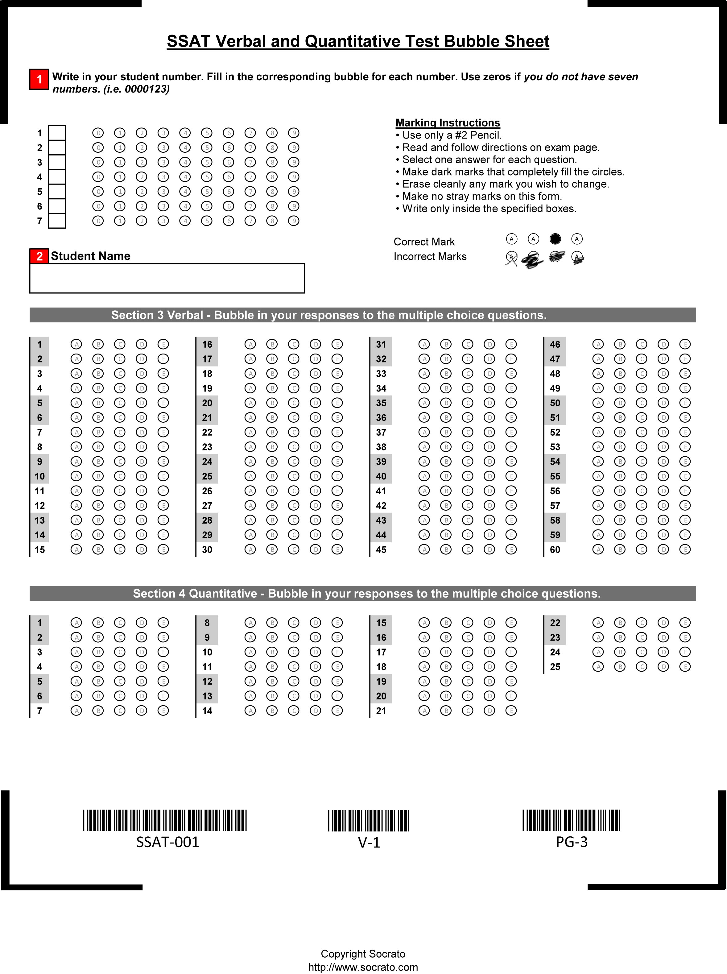 Answer Sheets List - Socrato